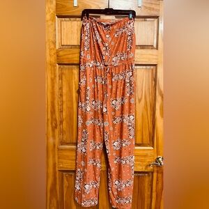 Floral Rust Jumpsuit